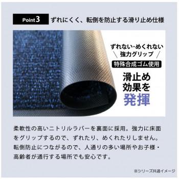 (クリーンテックス) 玄関マット Horse Stripe Black Brown 90x150 cm_5