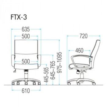藤沢工業(TOKIO)　マネージャーチェア　FTX-3 ブラック_1