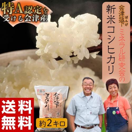 会津坂下ミネラル研究会『コシヒカリ』福島県産 白米 2kg 送料無料｜umeebeccyasannriku