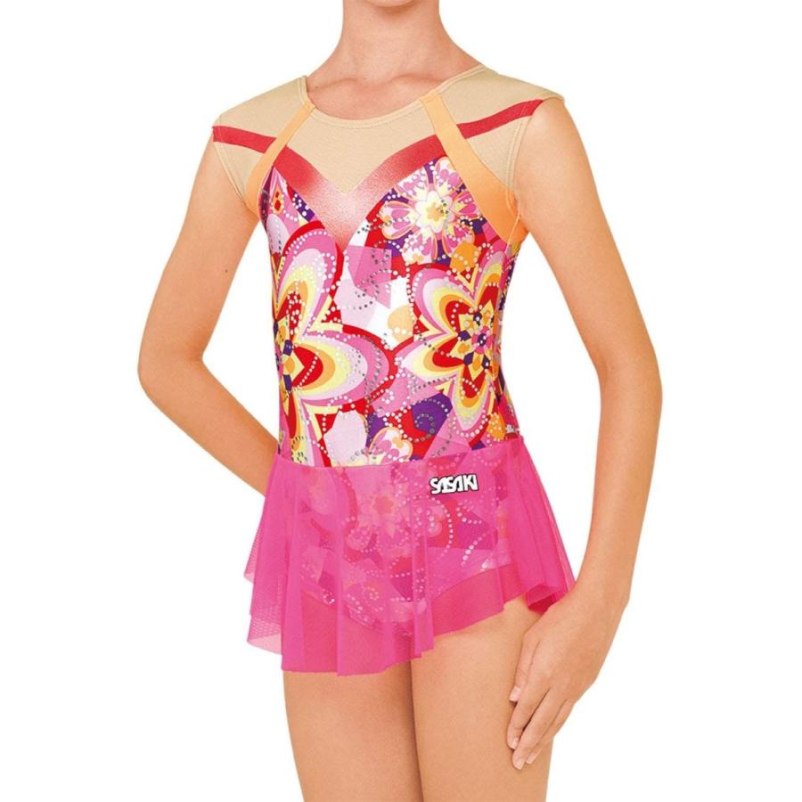 超人気の ササキ Sasaki 体操 新体操 子ども用 スカート付きレオタード ピンク Jo J7372s 国産 Riccardotramma Com