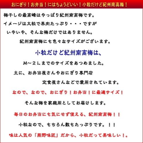 【ポイント３倍】【お得！おにぎり・お弁当に最適！】小粒だって紀州南高梅［しそ］500g×2　紀州南高梅 (塩分約8%)｜umehide｜02