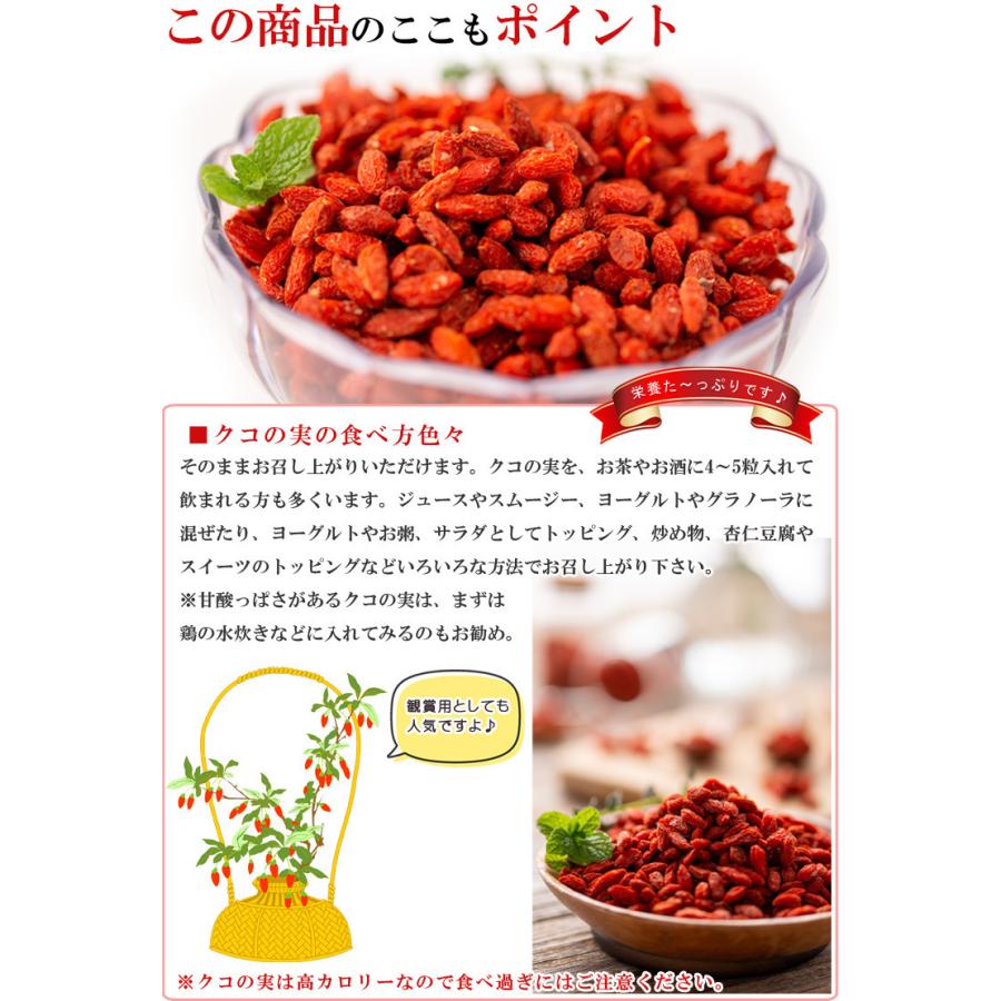 クコの実 オーガニック （ ゴジベリー ） ドライフルーツ 1kg（500g×2 