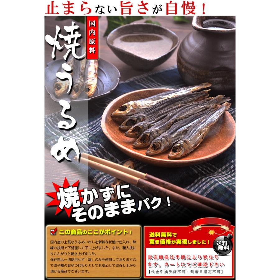 干物 国産 焼きうるめ 32g×10個 無添加 塩のみ（ 焼かずにそのままどうぞ ） おつまみ つまみ 小魚 焼 うるめいわし 焼うるめ 食べる小魚 めざし うるめ いわし｜umekaisen｜13