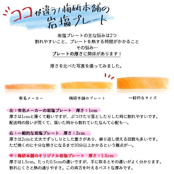 岩塩プレート ヒマラヤ岩塩プレート 150×150×15mm前後 10枚 焼肉 熱中症対策 健康とリラクゼーションの専門店 梅研本舗 UMEKEN HONPOの画像