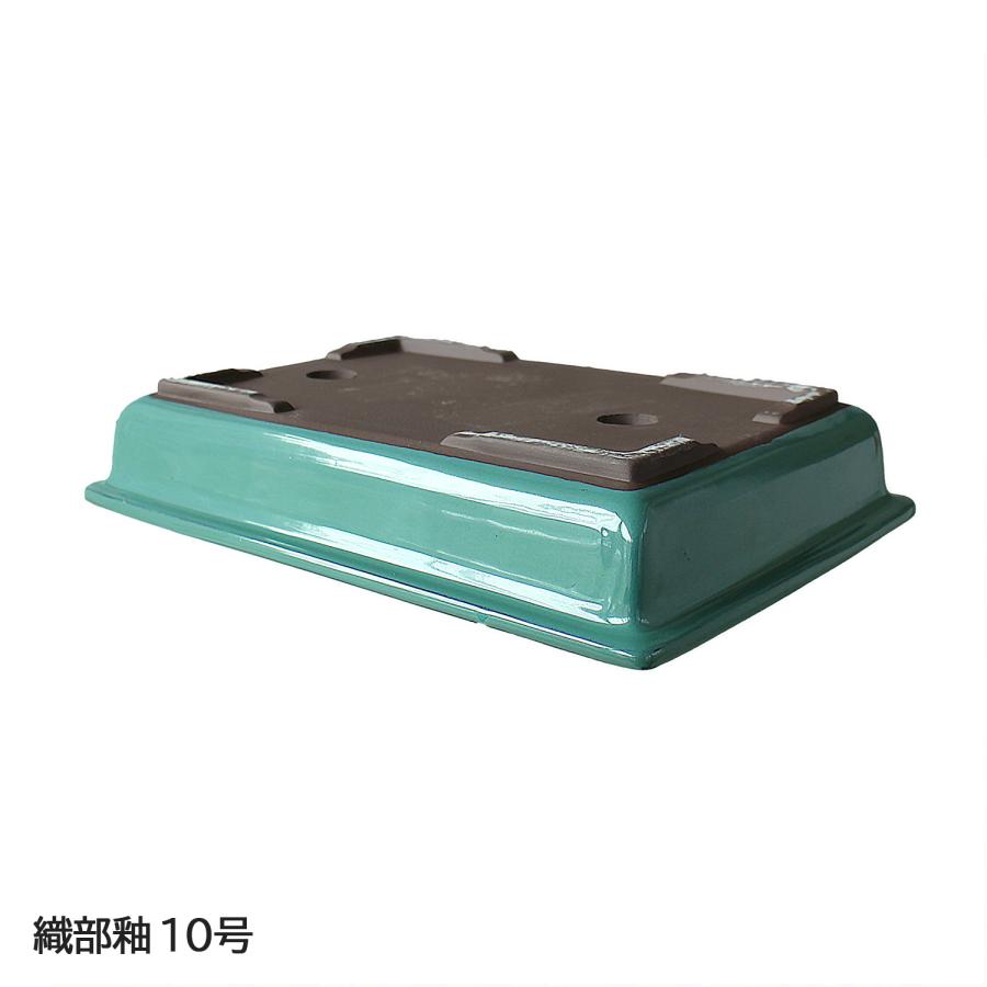 盆栽鉢 陶器 10号 長角マド入 おしゃれ 専門店 白 青 緑 三色展開 瀬戸