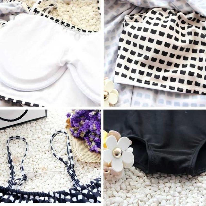 送料無料 日本即発 水着 レディース 体型カバー オフショルダー 可愛い 水着 ハイウエスト M L アイボリー ビキニ 格安 A うめ吉堂 通販 Yahoo ショッピング