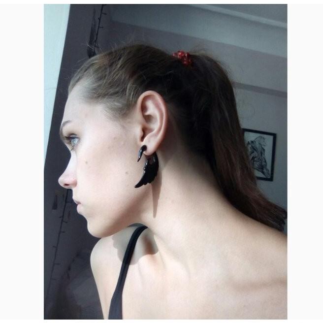 送料無料 ピアス レディース メンズ 男女共用 16ｇ おしゃれ かっこいい 大ぶり 両耳 ブラック 黒 デザインピアス サージカルステンレス アレルギー A696 うめ吉堂 通販 Yahoo ショッピング