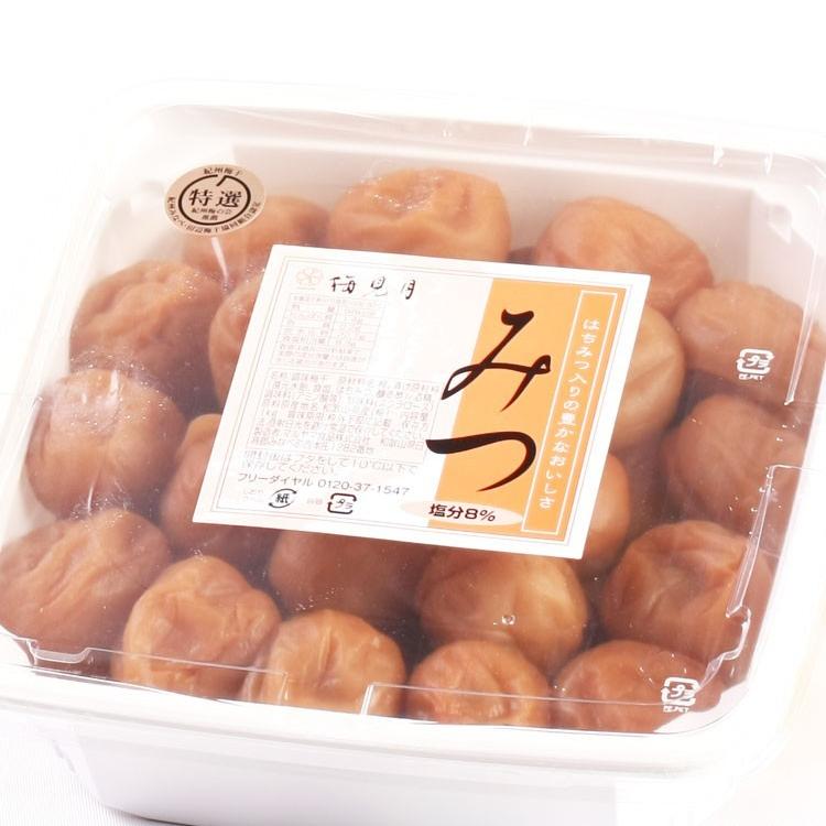 梅干し はちみつ梅 南高梅 大粒 完熟 「みつ 1kg ご家庭用」 高級 塩分控えめ 特選 紀州梅干 梅見月｜umemizuki｜03