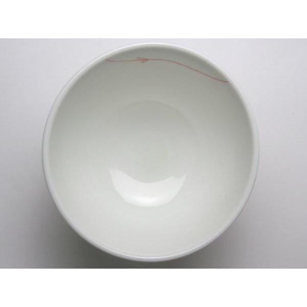 フラワーライン（赤）　かるーいお茶碗（小平）　[普段使いの食器]｜umeya210｜03