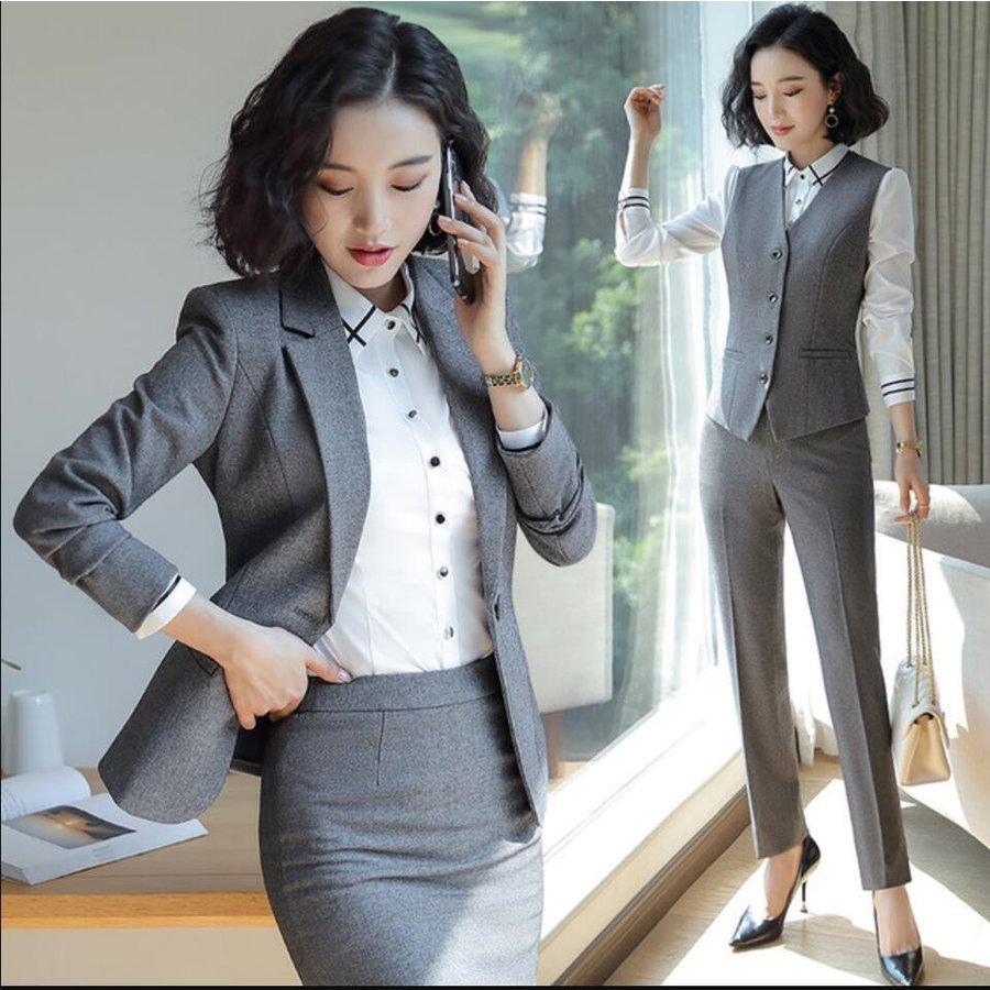 一番安い リクルートスーツレディース 5点セット ベスト付きスーツ ビジネススーツ セットアップスーツ フォーマル パンツスーツ スカートスーツ 就活 面接 オフィス Ol 半額クーポン Www Superavila Com