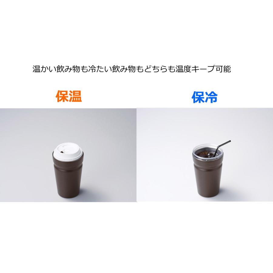 カップがそのまま入る 真空断熱タンブラー 480ml ステンレス製 食洗機