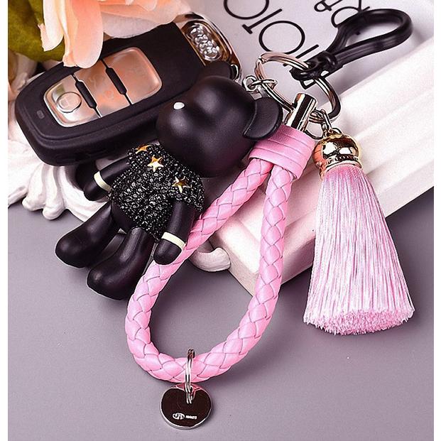 在庫一掃 キーホルダー おしゃれ 手作り レディース 車 金具 くま デザイン バッグ チャーム キーチェーン キーリング アクセサリー シンプルで可愛い 高級感 Whitesforracialequity Org