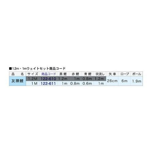 鯉のぼり こいのぼり 徳永鯉 ベランダ用 友禅鯉 1m ウェイトセット 水袋 122-611 