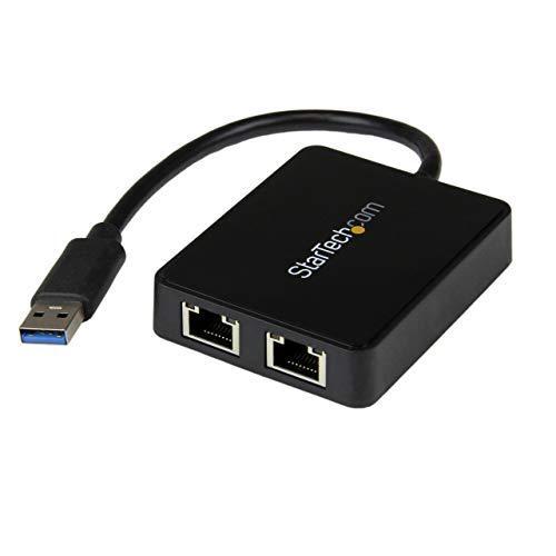 StarTech.com USB 3.0 -2ポートギガビットイーサネットLANアダプタ USBポート付き USB32000SPT