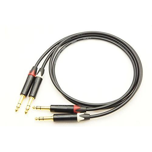 CANARE カナレ L-2T2S TRS(ステレオフォン)-TRS(ステレオフォン) 2本ペアステレオフォンケーブル (1m)