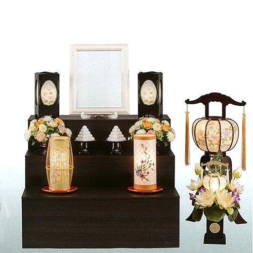 お盆飾り　後飾り祭壇 お盆 仏用祭壇】後飾り・盆祭壇 黒檀調三段【盆棚】 : うみねこ工房