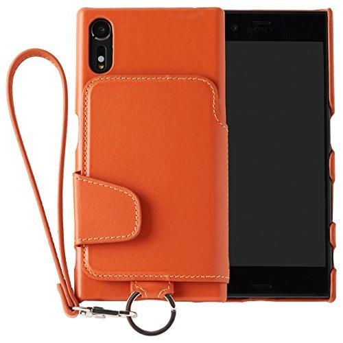 トーモ Xperia XZs/Xperia XZ用 RAKUNI Leather Case with Strap ブリックオレンジ RAK-XpXZs-bko