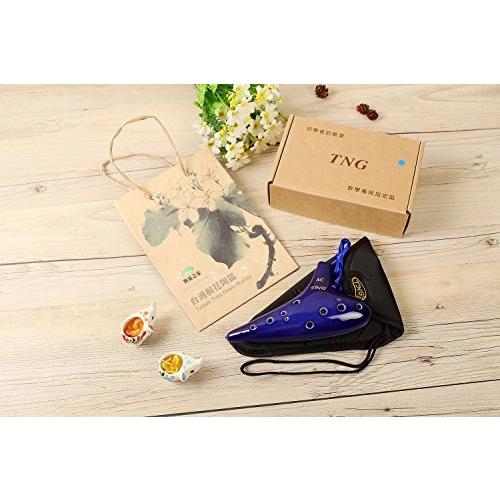 TNG オカリナ 楽器 シングル [ 12穴 / アルト/ブルー ] 高級 C調 AC