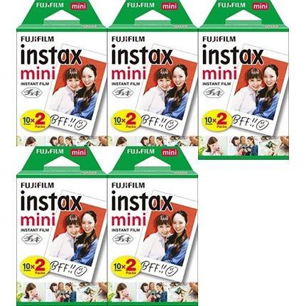 新品 2P×5 インスタックスミニ mini 計100枚セットフジチェキフイルム Amazon | 富士フイルム チェキ インスタントカラーフィルム instax