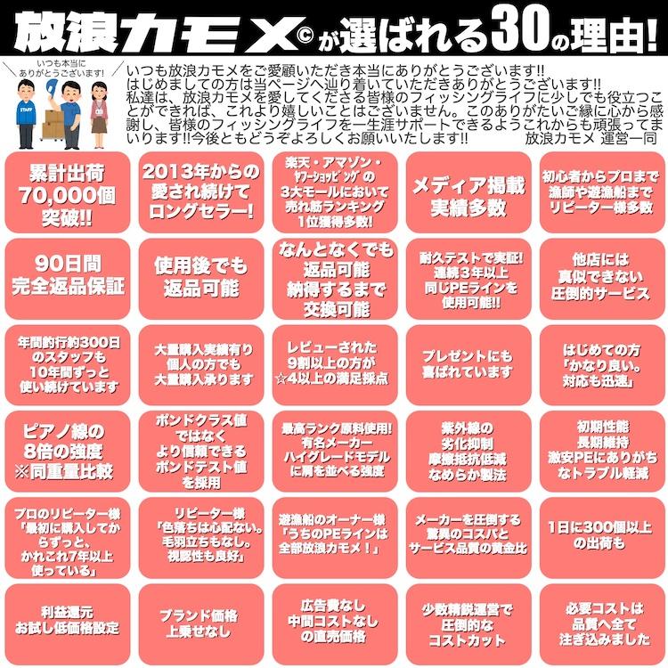 PEライン 釣り糸 PE 4号 300m クリア ホワイト 50lb 青物 ジギング ブリ ヒラマサ キハダ マグロ キャスティング 300メートル 放浪カモメ｜umineko-shoji｜03