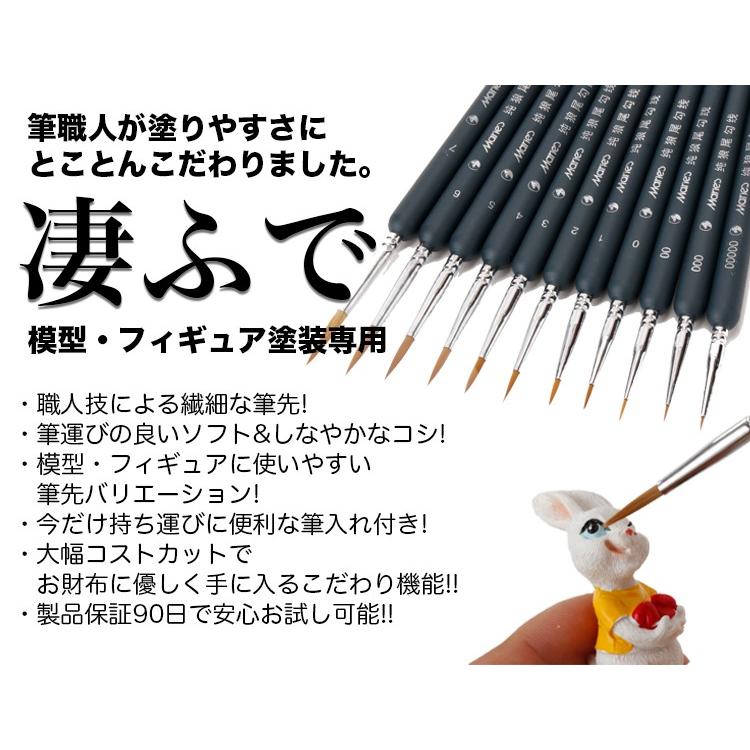 日本最大のブランド 極細筆 11種類セット 面相筆 細筆
