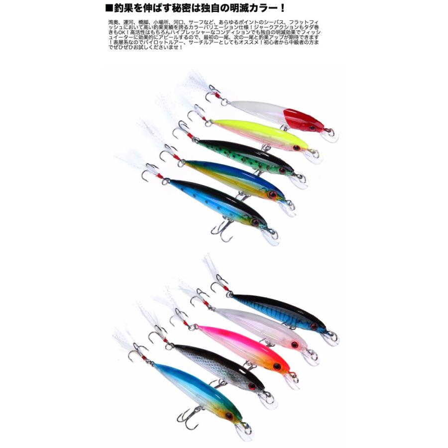 シーバス ミノー セット 湾奥 ルアー フローティング 90mm 8g 10 シーバス ミノー セット 湾奥 ルアー フローティング 90mm 8g 10