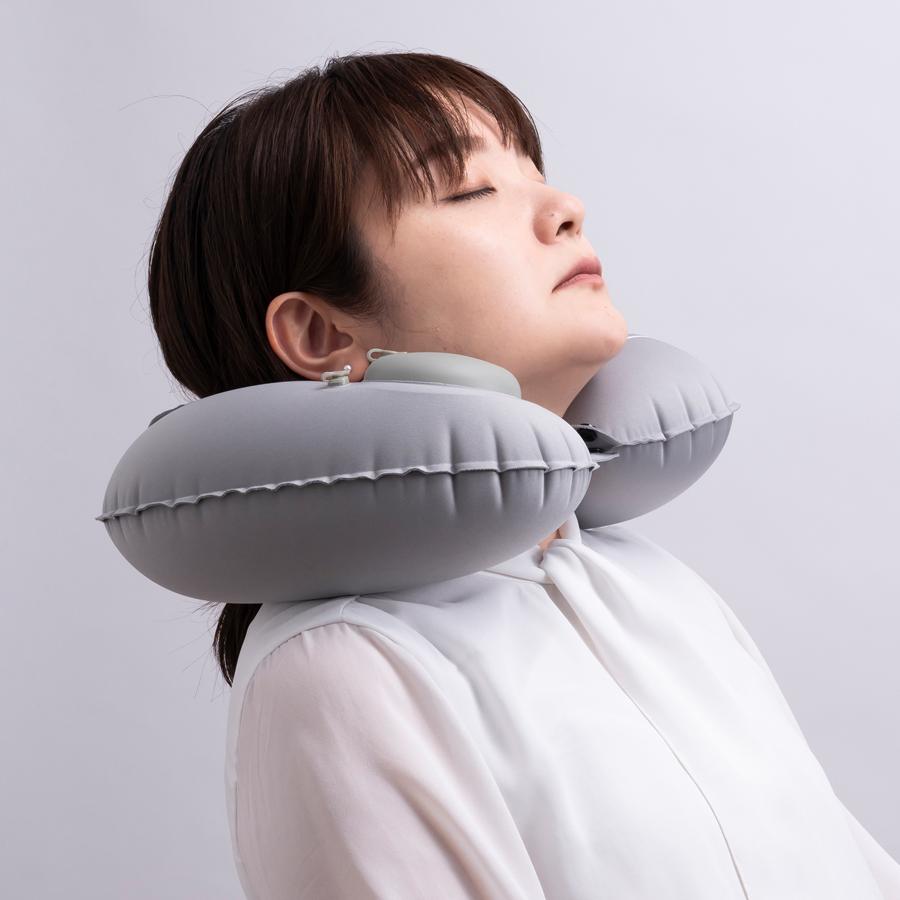 GI-AIR smart ネックピロー 全3色 押すだけで空気が入る 軽量 GI-AIR smart ネックピロー 全3色 押すだけで空気が入る 軽量