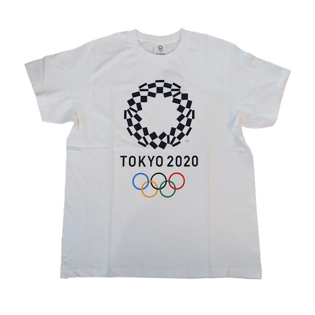 東京オリンピック エンブレム Tシャツ 白 TOKYO2020 (残りSのみ) 公式 