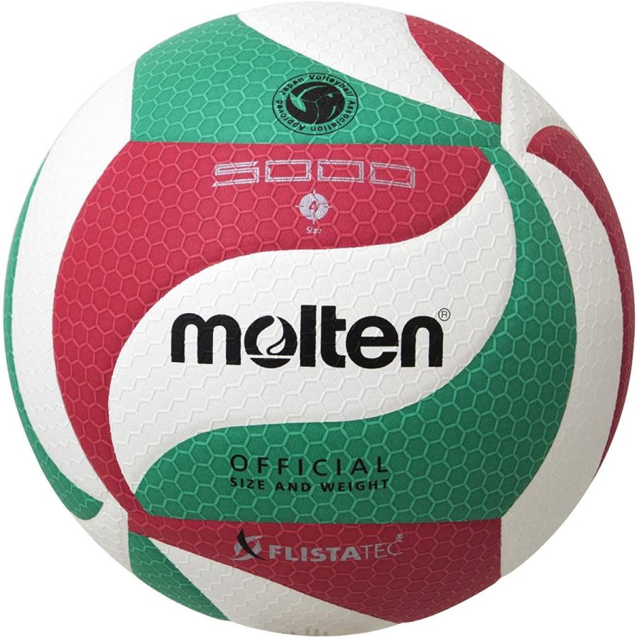 Molten バレーボール V4m5000 検定球 公式球 4号球 中学校用 家庭婦人用 フリスタテックバレーボール