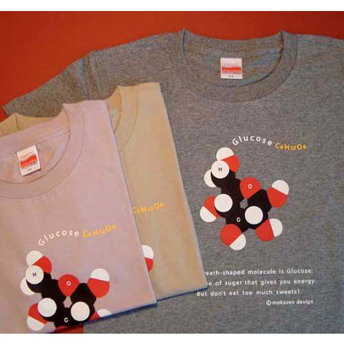 ブドウ糖分子模型Ｔシャツ mokuren-design | 