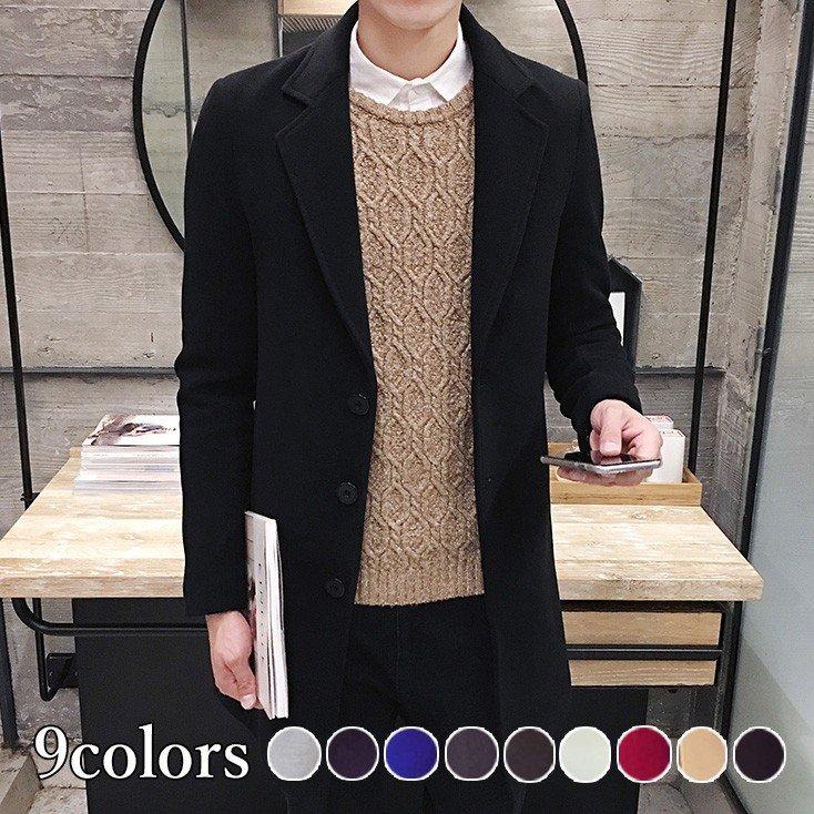 チェスターコート メンズ ロングコート アウター メンズ スリム 厚手 秋冬 ビジネスコート シルエット 細身 カジュアル 大きいサイズ きれめ Convejacketa Uminet 通販 Yahoo ショッピング