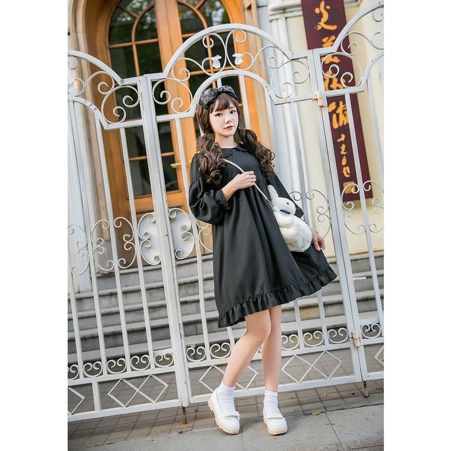 メイド服 ブラック ワンピース ロリータ ロリィタ ゴスロリ ゴシック エプロン ゆめかわいい フェミニン 可愛い 長袖 Julyw01 Uminet 通販 Yahoo ショッピング
