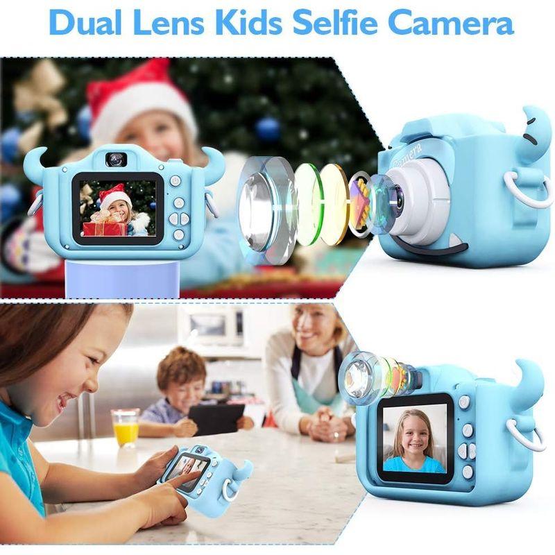 子供用カメラ,TONDOZENキッズカメラ トイカメラ 32GBメモリーカード付き 2000万画素 1080P HD 動画カメラ キッズデジ
