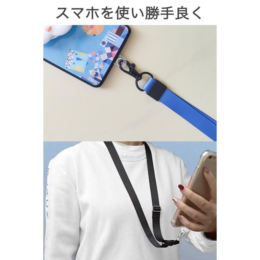 5枚セット スマホ ストラップ ホルダー 透明 クリア ストラップ 