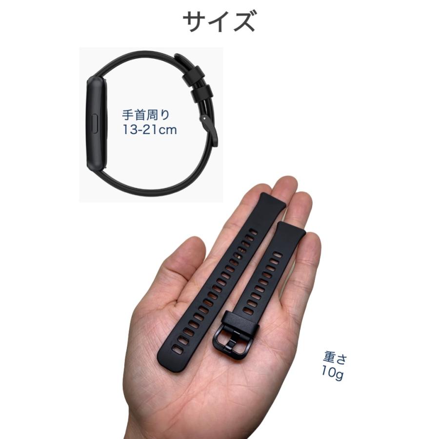 Huawei band 7 交換バンド 黒 シリコン 防水 互換 ファーウェイ バンド