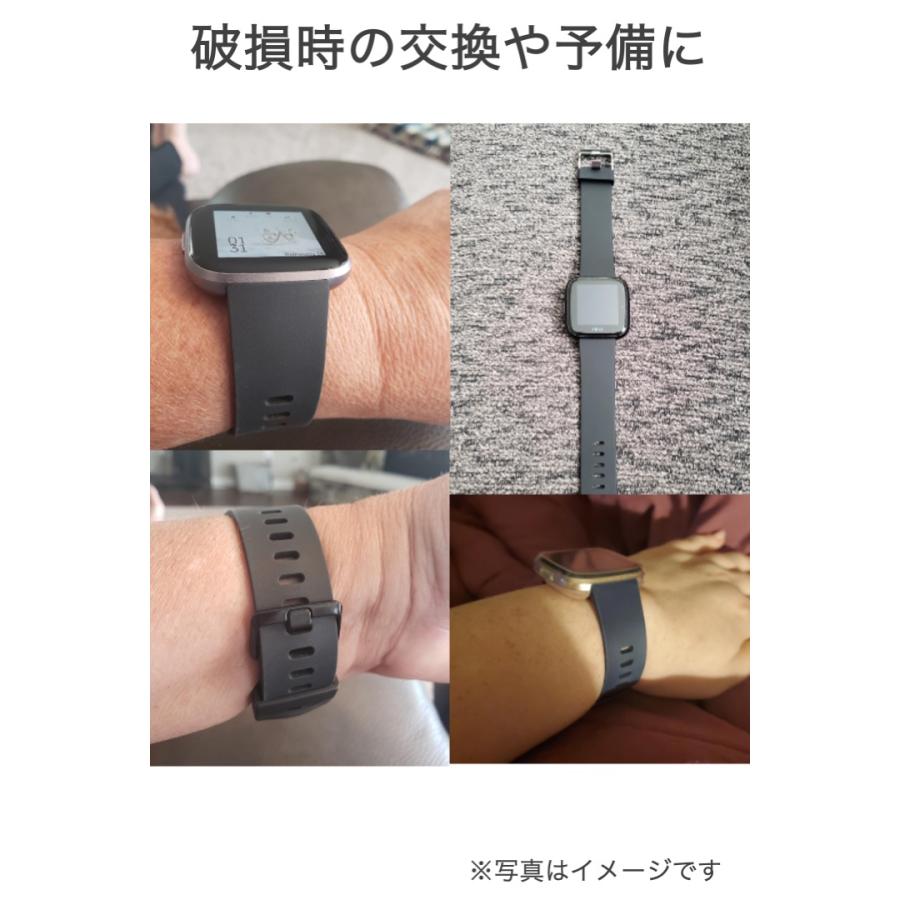 Fitbit Versa 交換バンド Lサイズ 黒 シリコン 防水 互換 Versa2