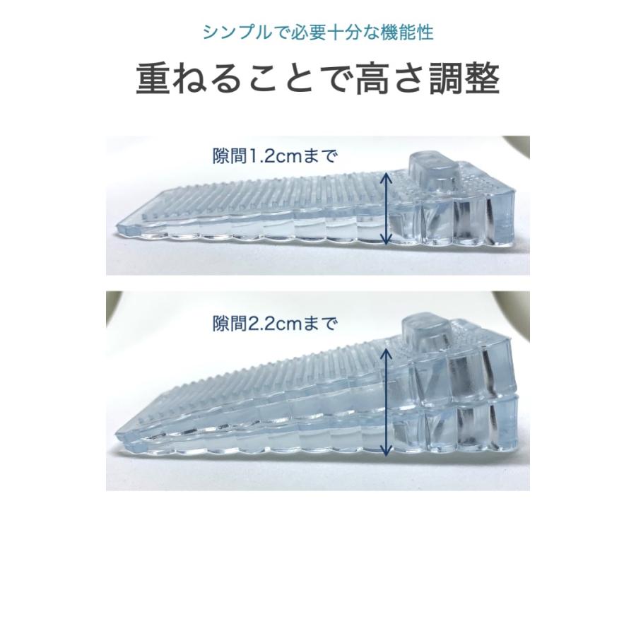 ドアストッパー シリコン 透明 2個セット 扉止め ドア 玄関 引き戸