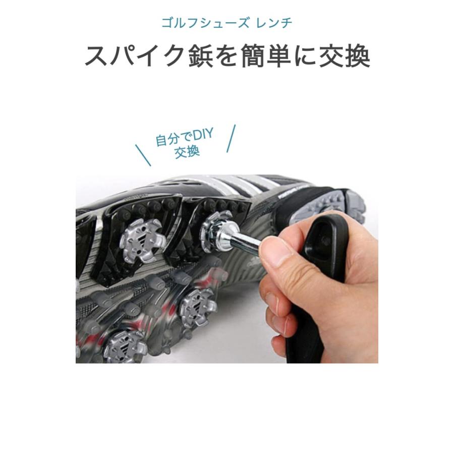 ゴルフシューズ レンチ スパイク 鋲 交換 工具 ゴルフスパイク