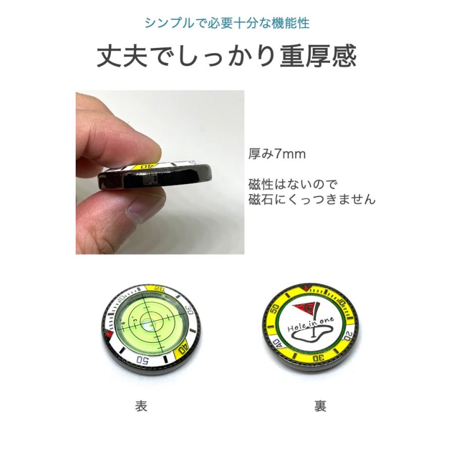 グリーンマーカー 水平器付き ずっしり パター練習用 水準器