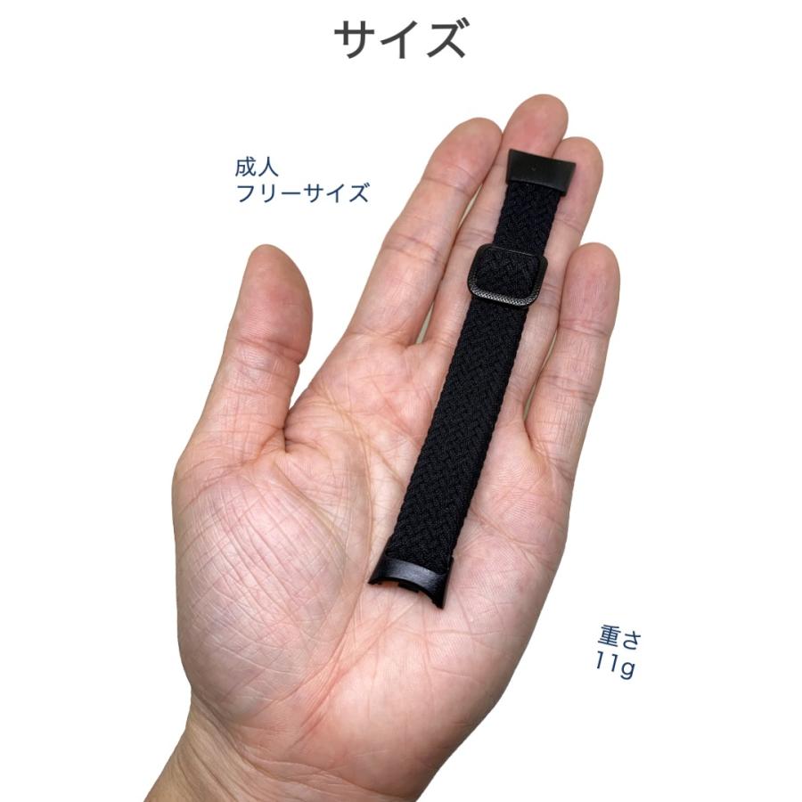 Xiaomi Smart Band 8 9 ナイロン編みバンド 黒 互換 交換用 ベルト