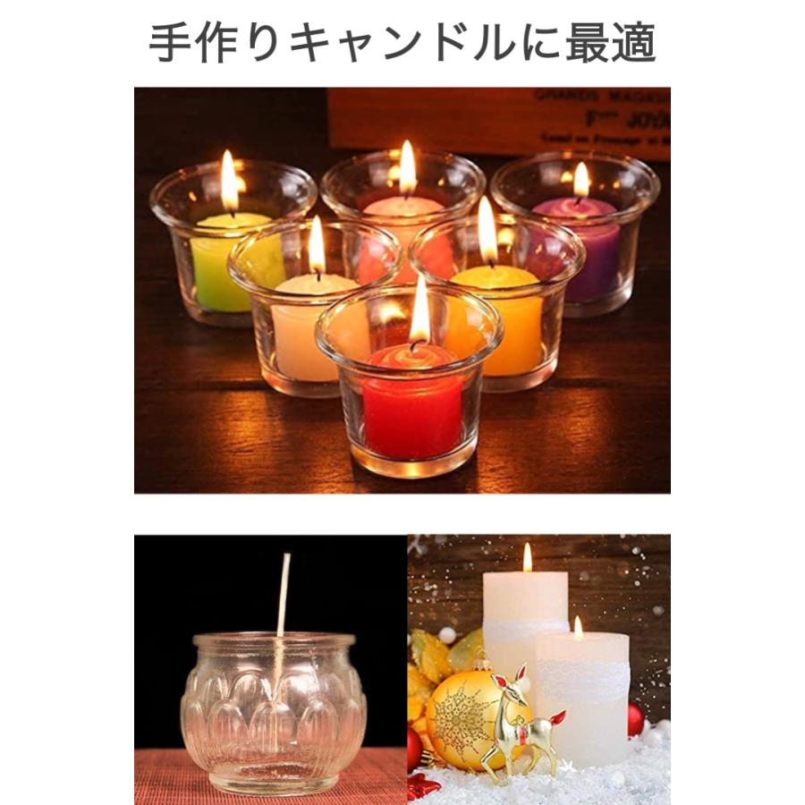 キャンドル芯 座金付き 50本セット 長さ10cm コーティング 手作り DIY