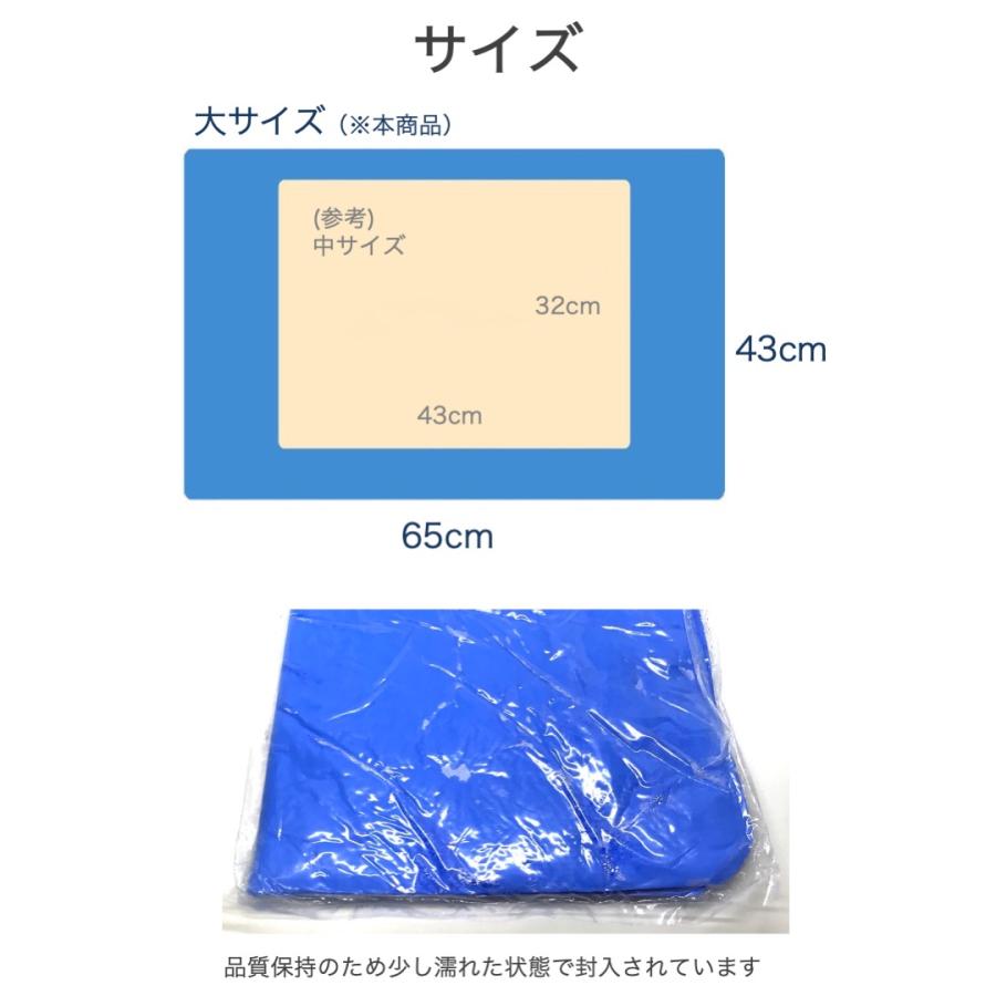 セームタオル 大サイズ 青 1枚 65x43cm 繰り返し 使える スイムタオル