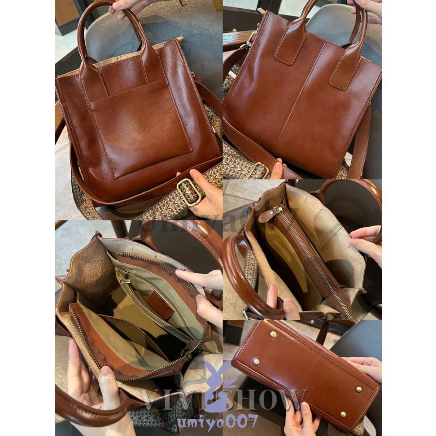 トートバッグ レディース ショルダーバッグ ハンドバッグ 2way シンプル A4 本革 レザー かばん 通勤通学 鞄の画像