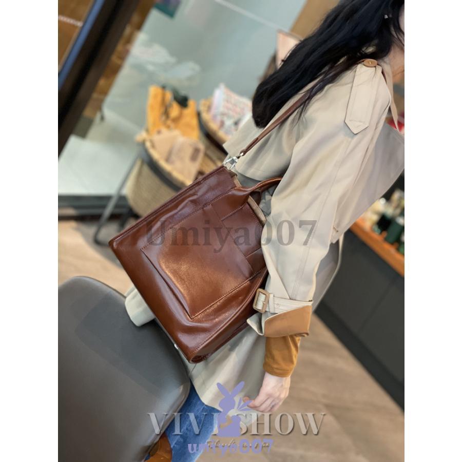 トートバッグ レディース ショルダーバッグ ハンドバッグ 2way シンプル A4 本革 レザー かばん 通勤通学 鞄の画像