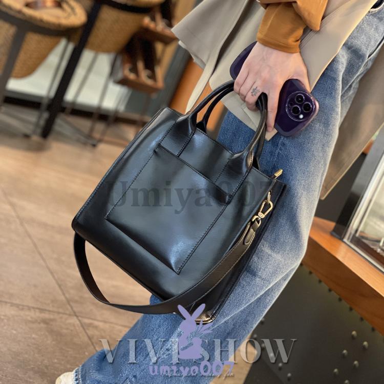 トートバッグ レディース ショルダーバッグ ハンドバッグ 2way シンプル A4 本革 レザー かばん 通勤通学 鞄の画像