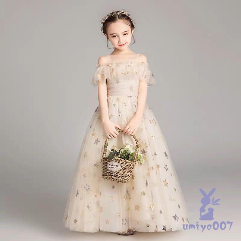 ドレス ワンピース 子供 キッズ ピアノ 発表会 女の子 ジュニア 結婚式 演奏会 フォーマル 入学式 半袖 ロング 七五三 おしゃれ おすすめ 120 130 140 150 160 | ブランド登録なし | 02