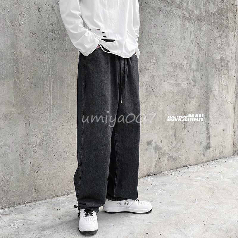 デニムワイドパンツ メンズ ロング丈パンツ 長パンツ ワイド デニムワイドパンツ メンズ ロング丈パンツ 長パンツ ワイド