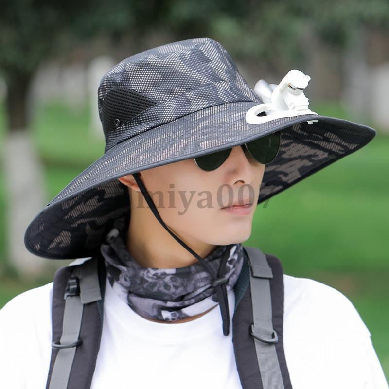 帽子 レディース メンズ サンハット 扇風機付き キャップ USB充電式 USB 暑さ対策 静音 通気性 夏 日焼け防止 農作業 園芸 アウトドア｜umiya007｜07