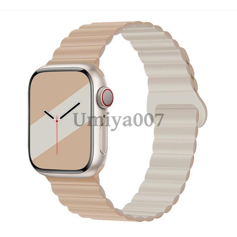 アップルウォッチ バンド Apple Watch シリコン マグネット スポーツ ベルト 49mm 45mm 44mm 42mm 41mm 女性 男性｜umiya007｜03