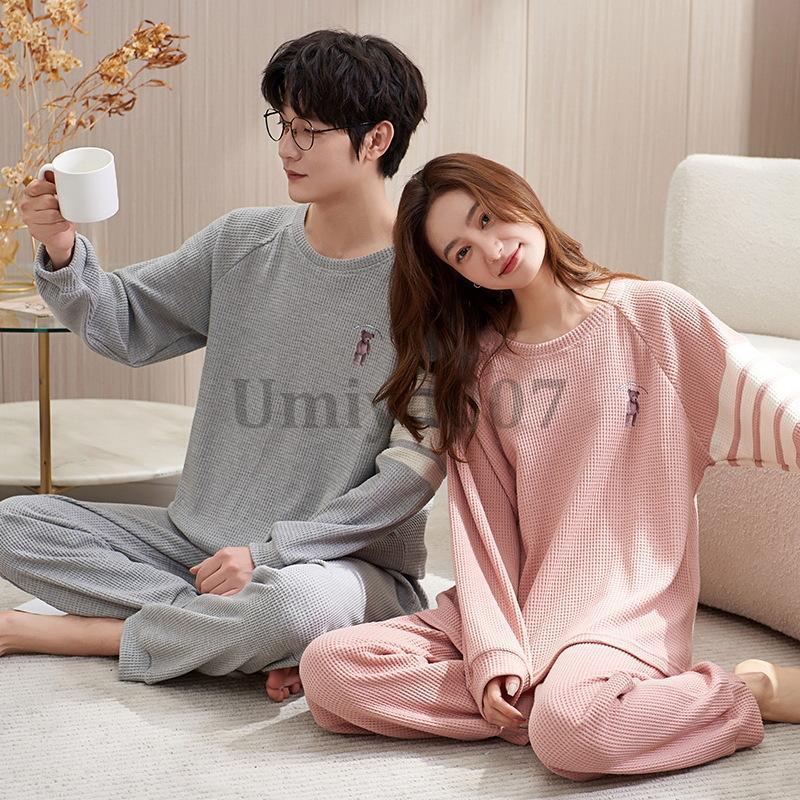 ペア カップル パジャマ メンズレディース ルームウェア 春秋 ペア カップル パジャマ メンズレディース ルームウェア 春秋